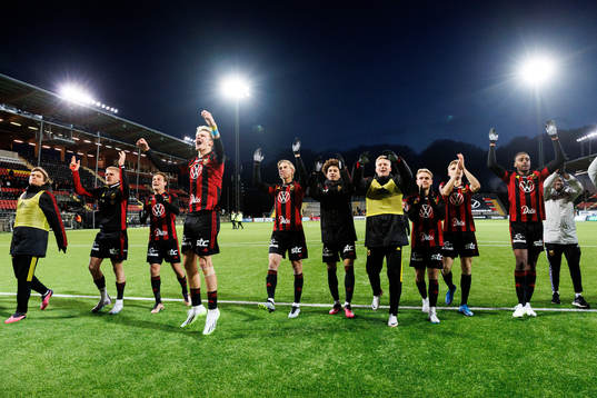 Östersunds spelare jublar