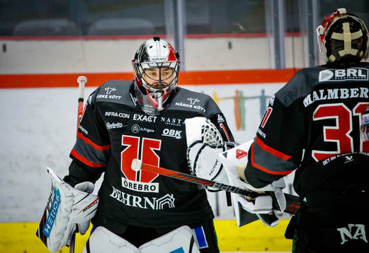 Örebros målvakt Jhonas Enroth och målvakt Jonas Arntzen