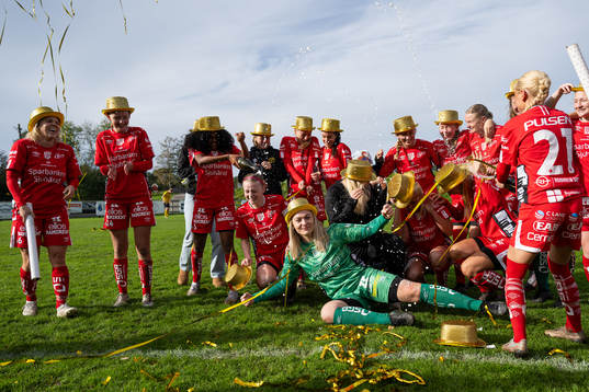 Elfsborgs spelare och ledare firar seriesegern