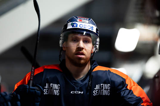 Växjös Kalle Kossila före värmningen