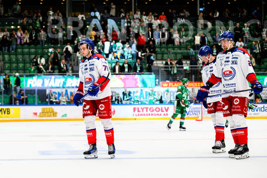 Oskarshamns Viktor Lodin och Hampus Karlsson deppar
