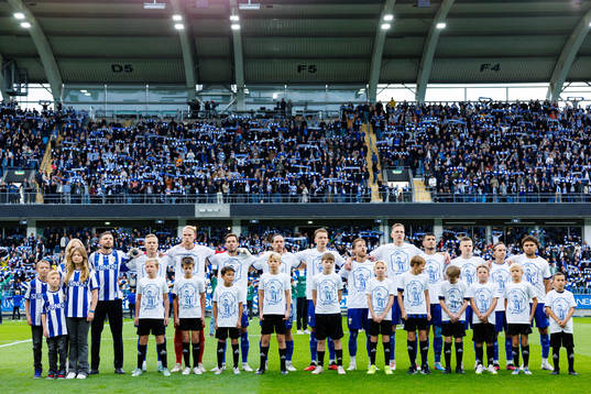 Marcus Berg och IFK Göteborgs startspelare innan