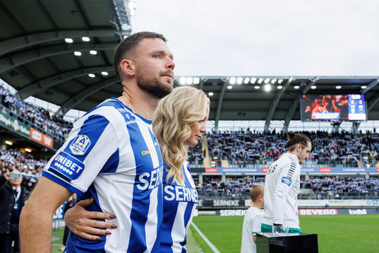 Marcus Berg innan fotbollsmatchen i Allsvenskan mellan IFK