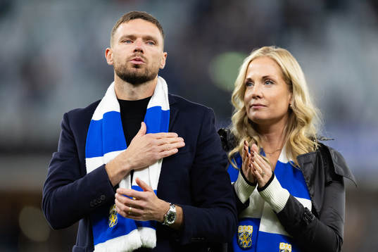 IFK Göteborgs Marcus Berg med sin fru Josefine Ringblom