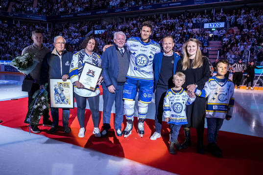 Leksands Jon Knuts hyllas för klubbrekord flest antal