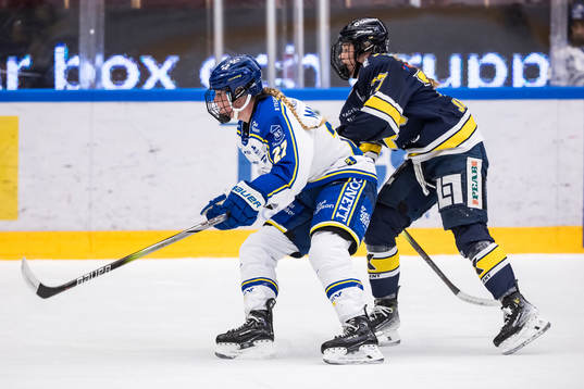 Leksands Shay Maloney och HV71s Mira Jungåker