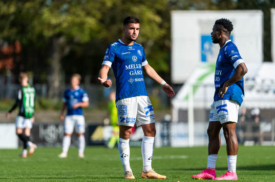 Trelleborgs Haris Brkic och Henry Offia deppar