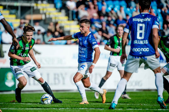 Trelleborgs Haris Brkic mot GAISs Axel Henriksson