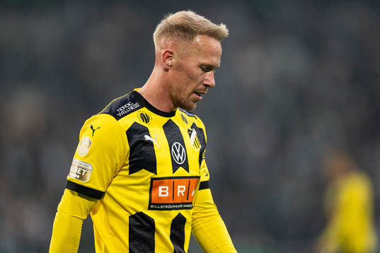 Häckens Mikkel Rygaard Jensen deppar