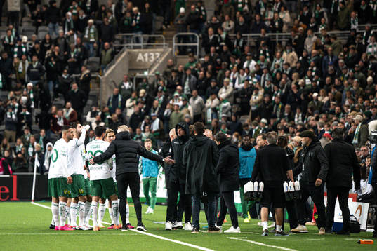 Matchen tillfälligt avbruten