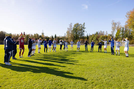 IFK Karlshamns spelare jublar