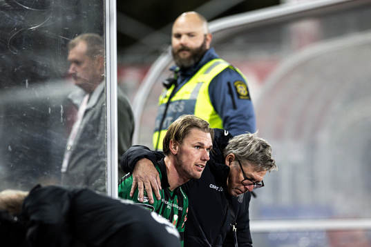Varbergs Hampus Zackrisson och ordförande Lars Karlsson
