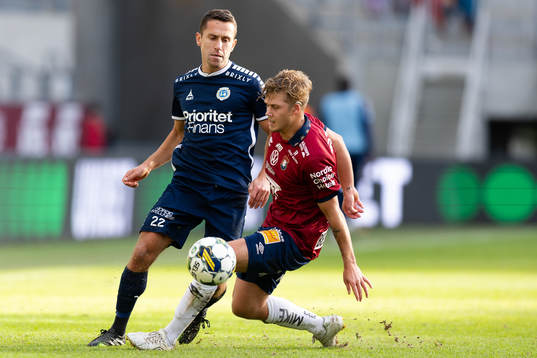 Utsiktens Predrag Randelovic och Örgrytes Kevin Holmén