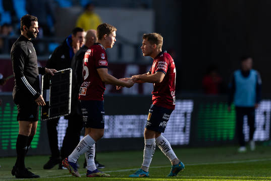 Örgrytes Isak Dahlqvist byts in mot Örgrytes Hampus