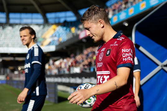 Örgrytes Anton Andreasson innan fotbollsmatchen i