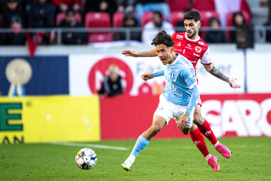 Malmö FFs Adrian Skogmar och Kalmars Noah Shamoun
