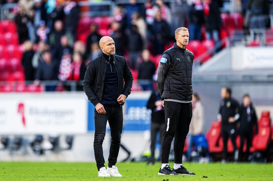 Malmö FFs tränare Henrik Rydström deppar
