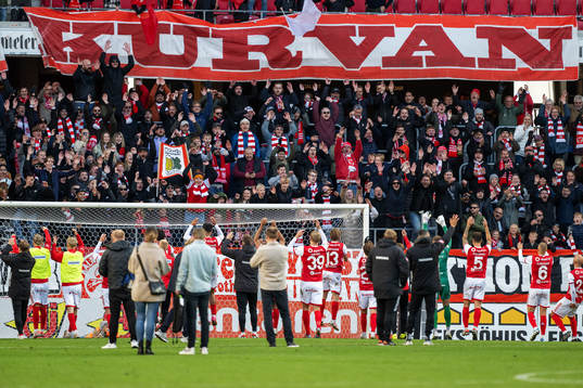 Kalmars spelare jublar