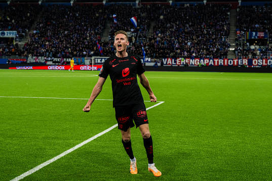 Joachim Soltvedt of Brann celebrates