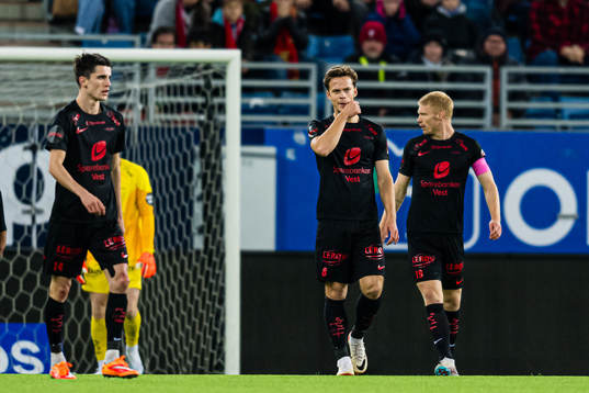Felix Horn Myhre of Brann looks dejected