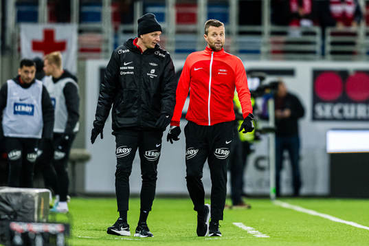 Erik Huseklepp, assistant coach of Brann, and Eirik