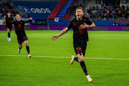Joachim Soltvedt of Brann celebrates