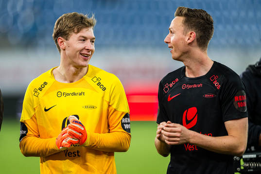 Mathias Dyngeland and Joachim Soltvedt of Brann