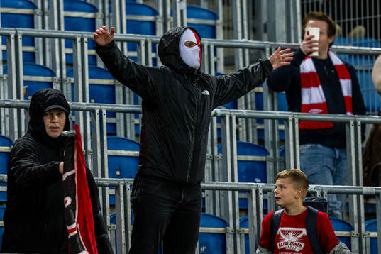 Spectators in the stands