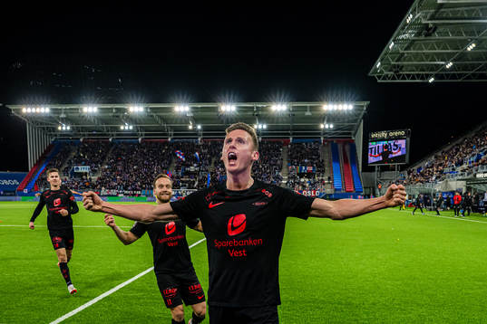 Joachim Soltvedt of Brann celebrates