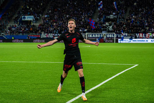 Joachim Soltvedt of Brann celebrates