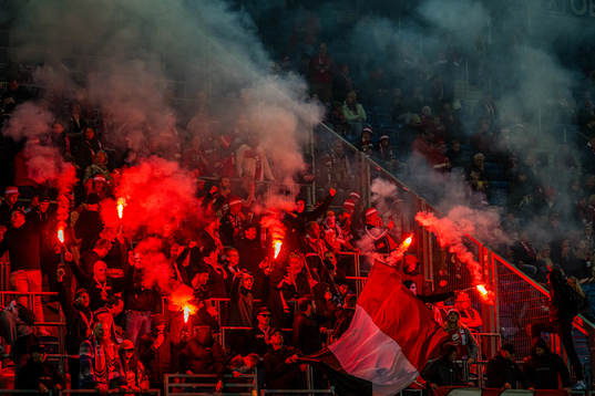 Spectators in the stands