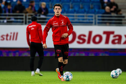 Ulrik Mathisen of Brann warms up