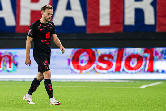 Bård Finne of Brann looks dejected