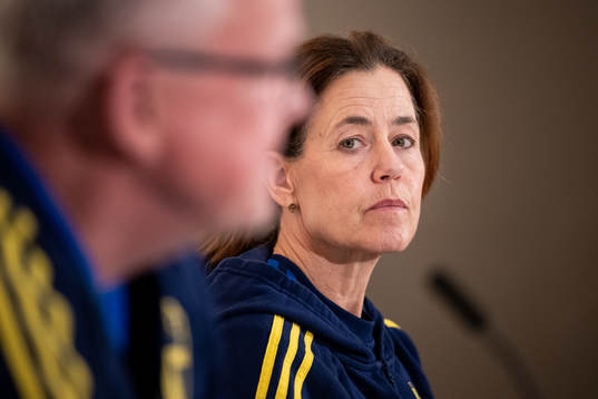 Petra Thorén, media officer of the Swedish men's football