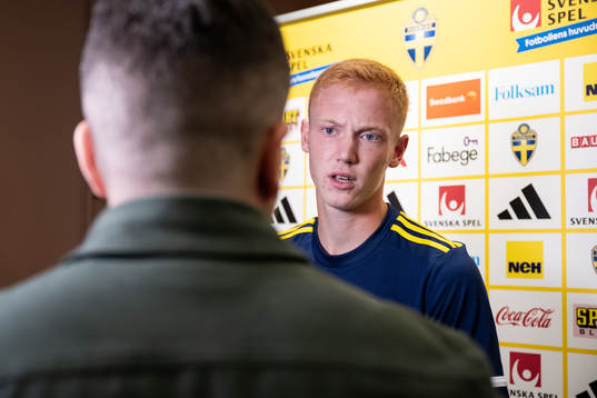 Hugo Larsson of the Swedish men's football national team at
