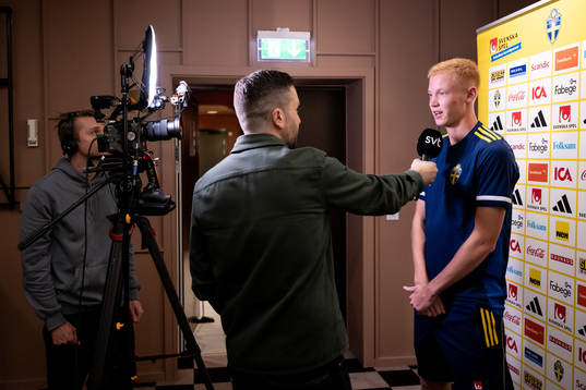 Hugo Larsson of the Swedish men's football national team at