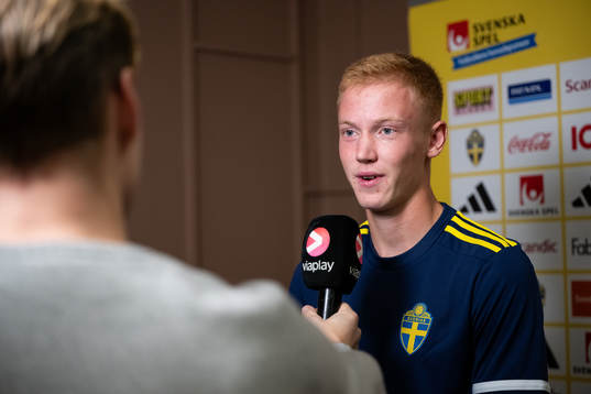 Hugo Larsson of the Swedish men's football national team at