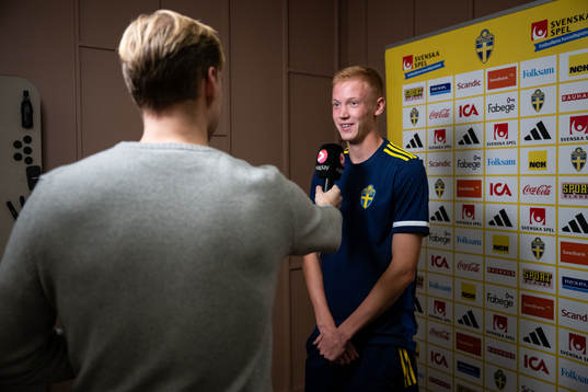 Hugo Larsson of the Swedish men's football national team at