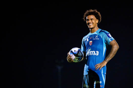 Oscar Bobb of the Norwegian national football team