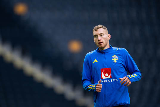 Dejan Kulusevski of the Swedish national football team at a