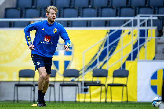 Filip Helander of the Swedish national football team at a