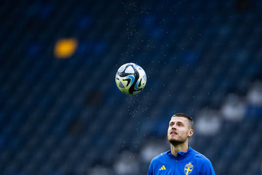 Mattias Svanberg of the Swedish national football team at a