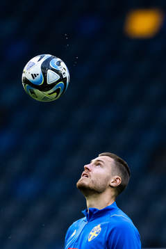 Mattias Svanberg of the Swedish national football team at a