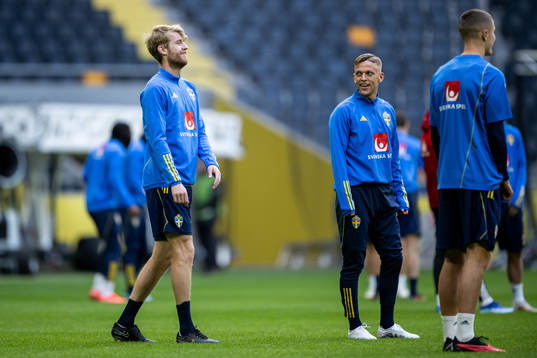 Filip Helander and Jesper Karlsson of the Swedish national
