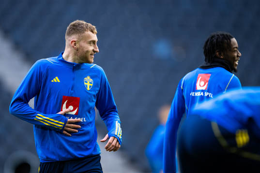 Dejan Kulusevski of the Swedish national football team at a