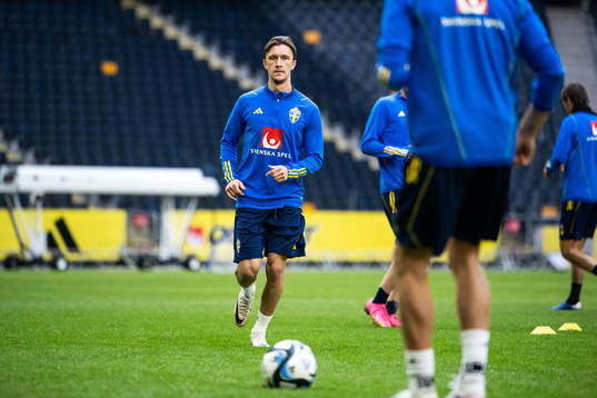 Kristoffer Olsson of the Swedish national football team at