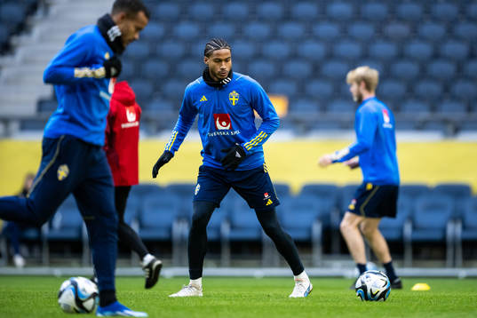 Jens Cajuste of the Swedish national football team at a