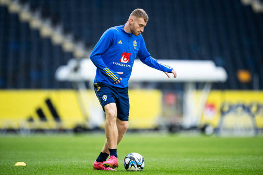 Dejan Kulusevski of the Swedish national football team at a
