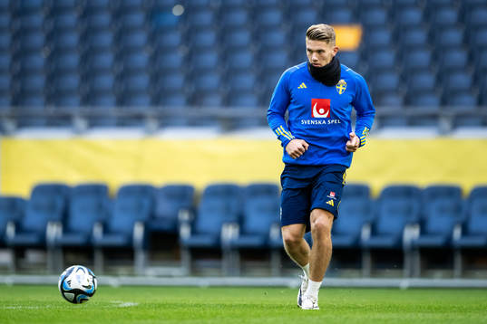 Viktor Gyökeres of the Swedish national football team at a