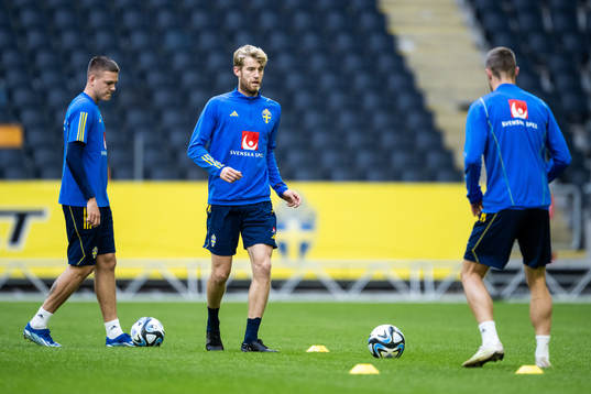 Filip Helander of the Swedish national football team at a